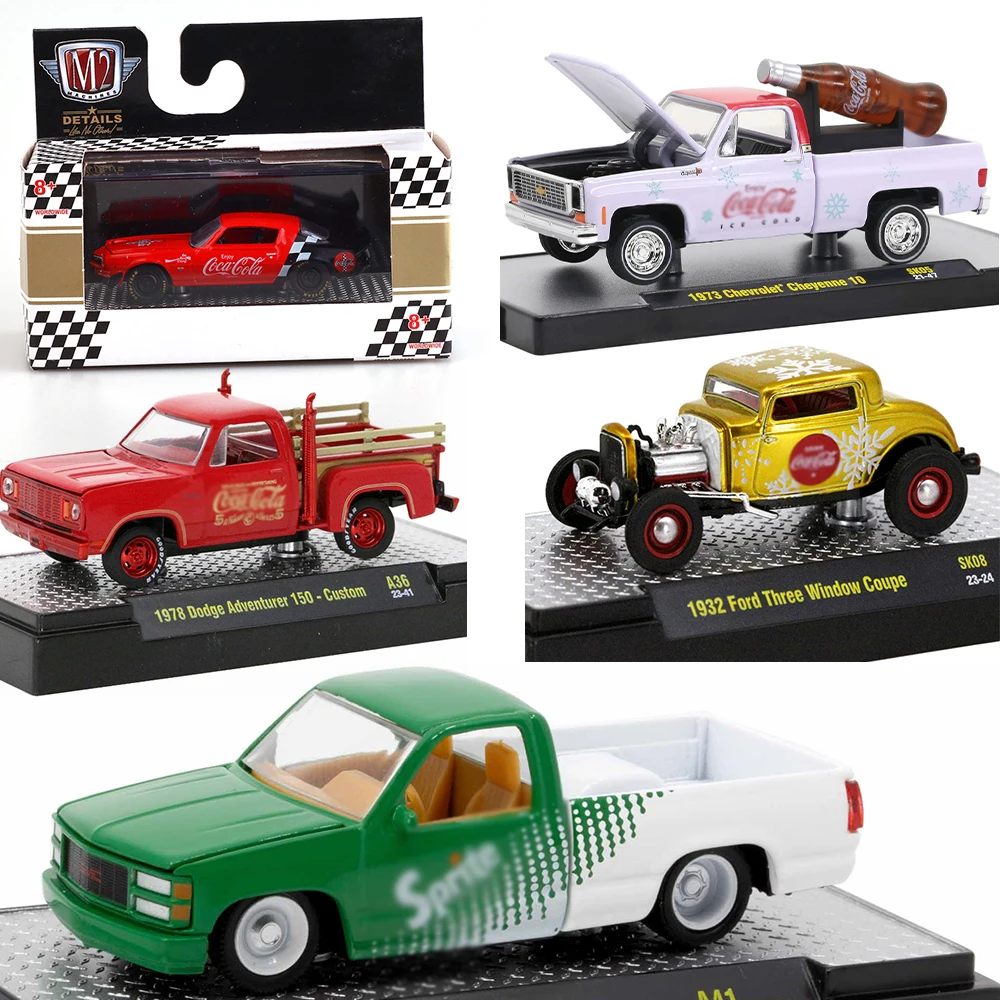 1/64 M2 Machines Diecasts Alloy Cars Models 1:64 Hidden Version Pickup Truck Ford Tudor Mustang Chevrolet K5 Studebaker Toys Car