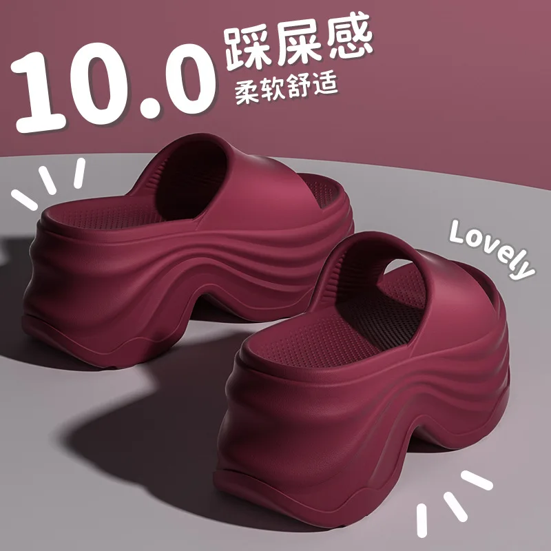 

2026 EVA Thick-soled Slippers for Women Outdoor Fashion Platform Slides Woman Sandals 2026 Non-Slip Soft Sole Beach Shoes