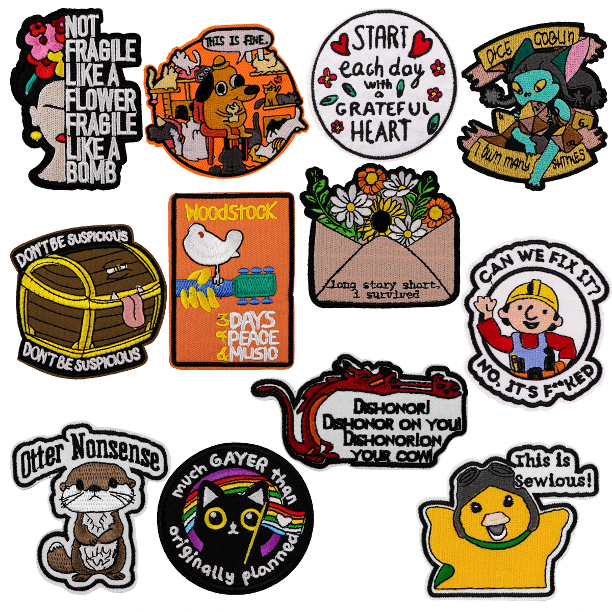 

Motivational Quotation Patch Cartoon Embroidered Patches On Clothes Iron On Patches For Clothing DIY Jackets Sew Stickers Gifts