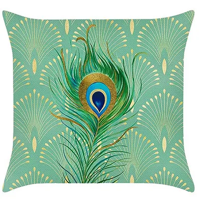 Decorative Peacock Pillowcase 40x 40cm cm Decorative Feather Decorative Pillowcase Linen Cushion Cover Sofa Bed Home Decorative