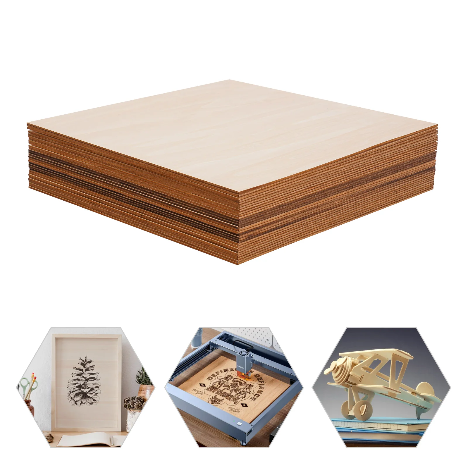 30 قطعة لوحة للديكور المنزلي الخشبي DIY، صفائح الزيزفون، خشبية مستطيلة فارغة بسمك 3 مم