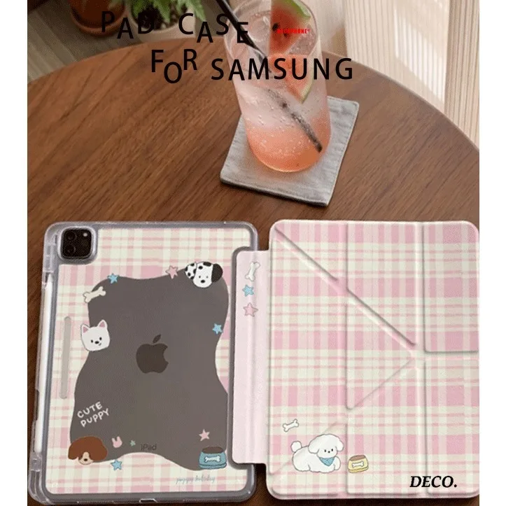 capa-para-tablet-samsung-galaxy-tab-a8-a9-a11-fe-lite-plus-galaxy-tab-s6-lite-s7-s8-s9-s10-fe-com-estampa-de-cachorrinho-rosa-em-grade-dobravel-em-3-y