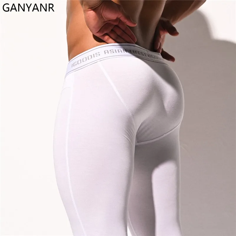 GANYANR Kompression Hosen Laufhose Männer Gym Sport Leggings Sport Fitness Sexy Basketball Yoga worokout ausbildung lange