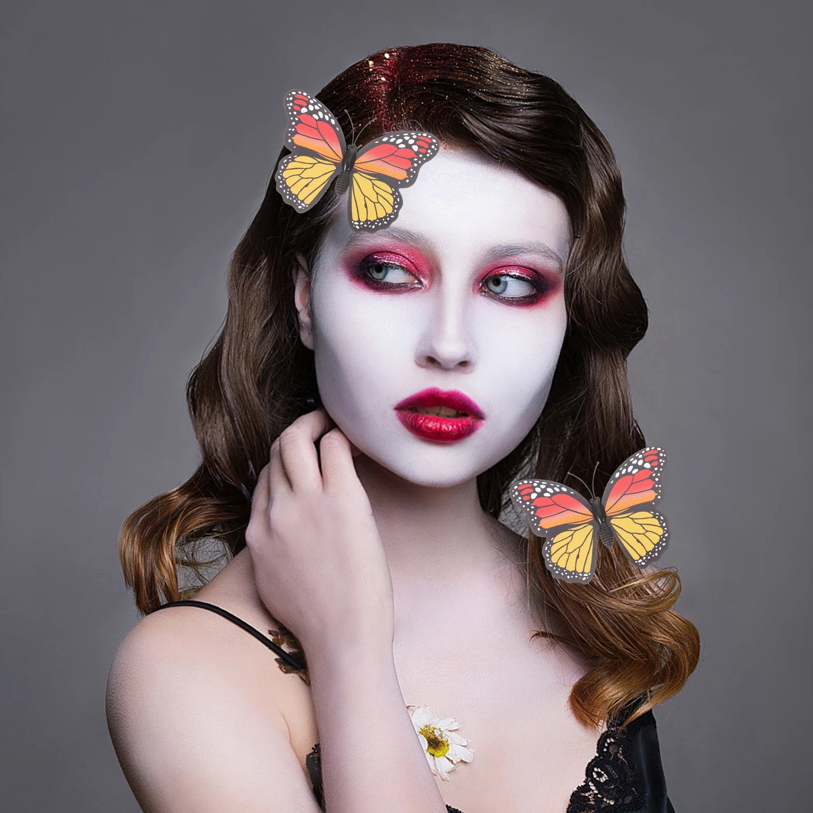 

36 шт. заколка для волос в форме бабочки, аксессуары для вечеринок, заколки для Хэллоуина, трехмерный вес