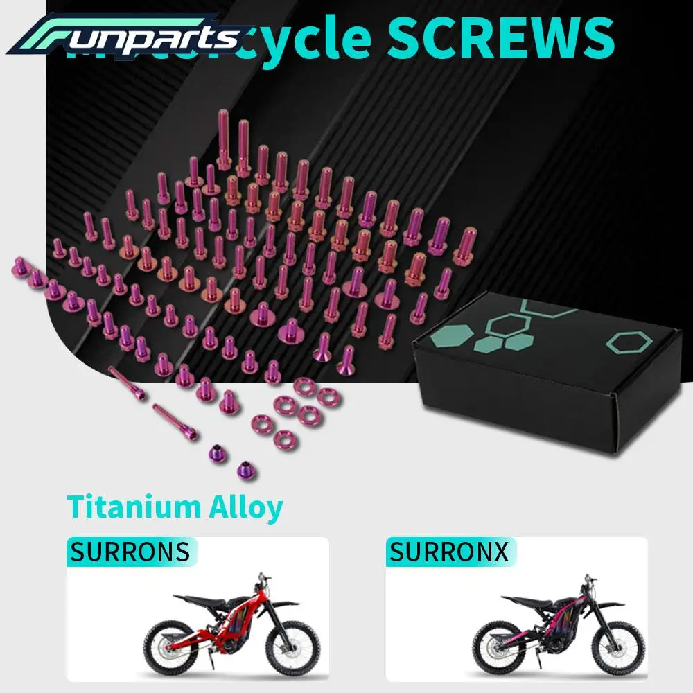 

Funparts Motorcycle Whole Body Screws Set Titanium Alloy For SURRON Lightbee S/X Electric Vehicle Bike Motorcycles Accessories