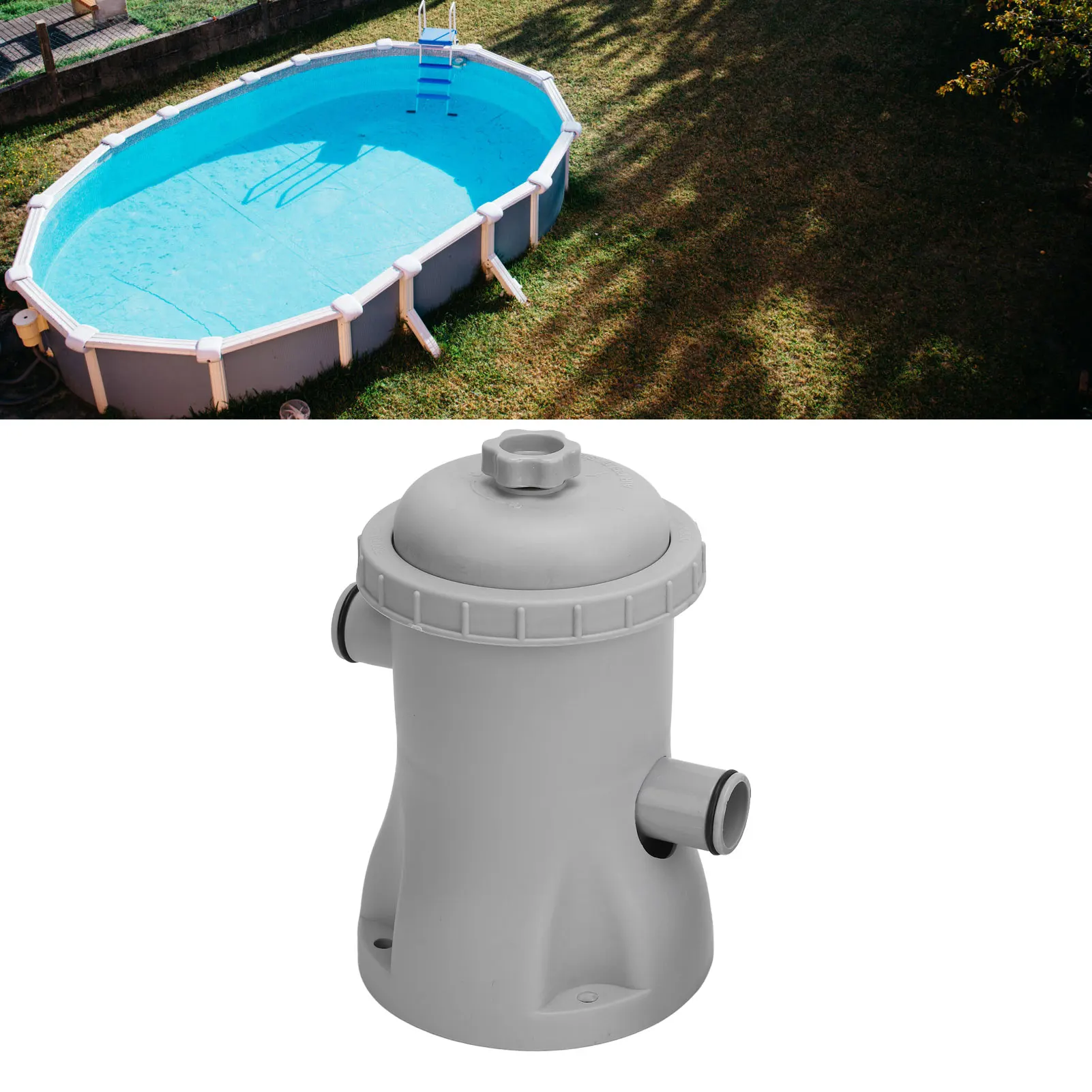 Pool Filter Pump 330 Gallon Pool Cleaner Pump Circulation Filtration for Above Ground Pool Compact Low Noise Easy Install