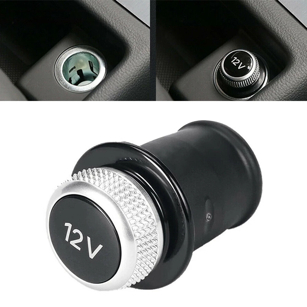 12V Car Cigarette Lighter Cover Chrome Plated Cigarette Lighter Plug For Audi A3 A4 A5 A6L Q3 Q5 RS7 4H0919311 4L0919311