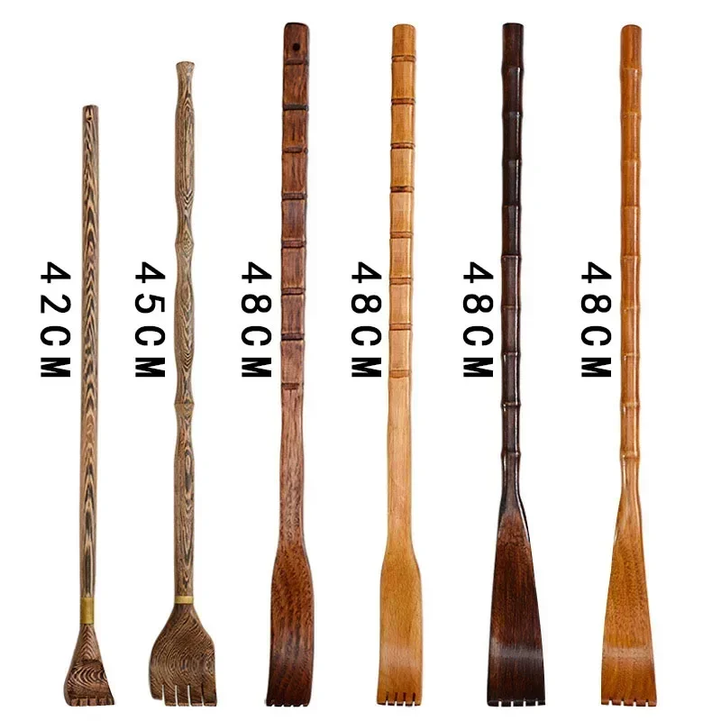 Long Handle Wooden Back Scratcher Massager Back Scratching Rake HouseholdWooden Body Massage Health Products