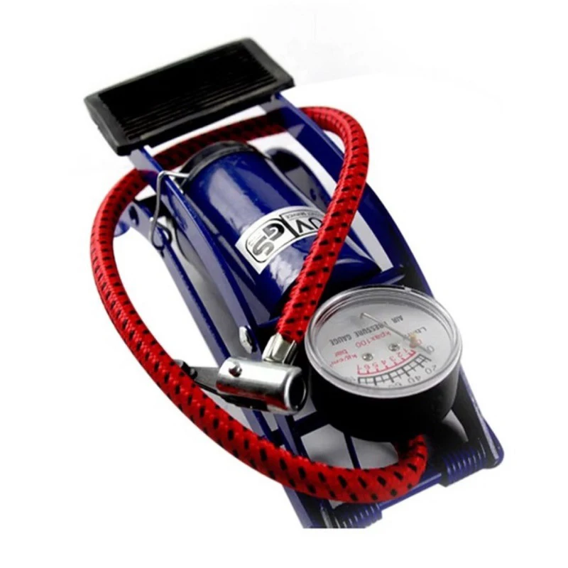 Metal Portable Foot Air Compressor Tire Inflator Pump with Multi Nozzles for Car Bicycle Motorcycle Ball Rubber Boat