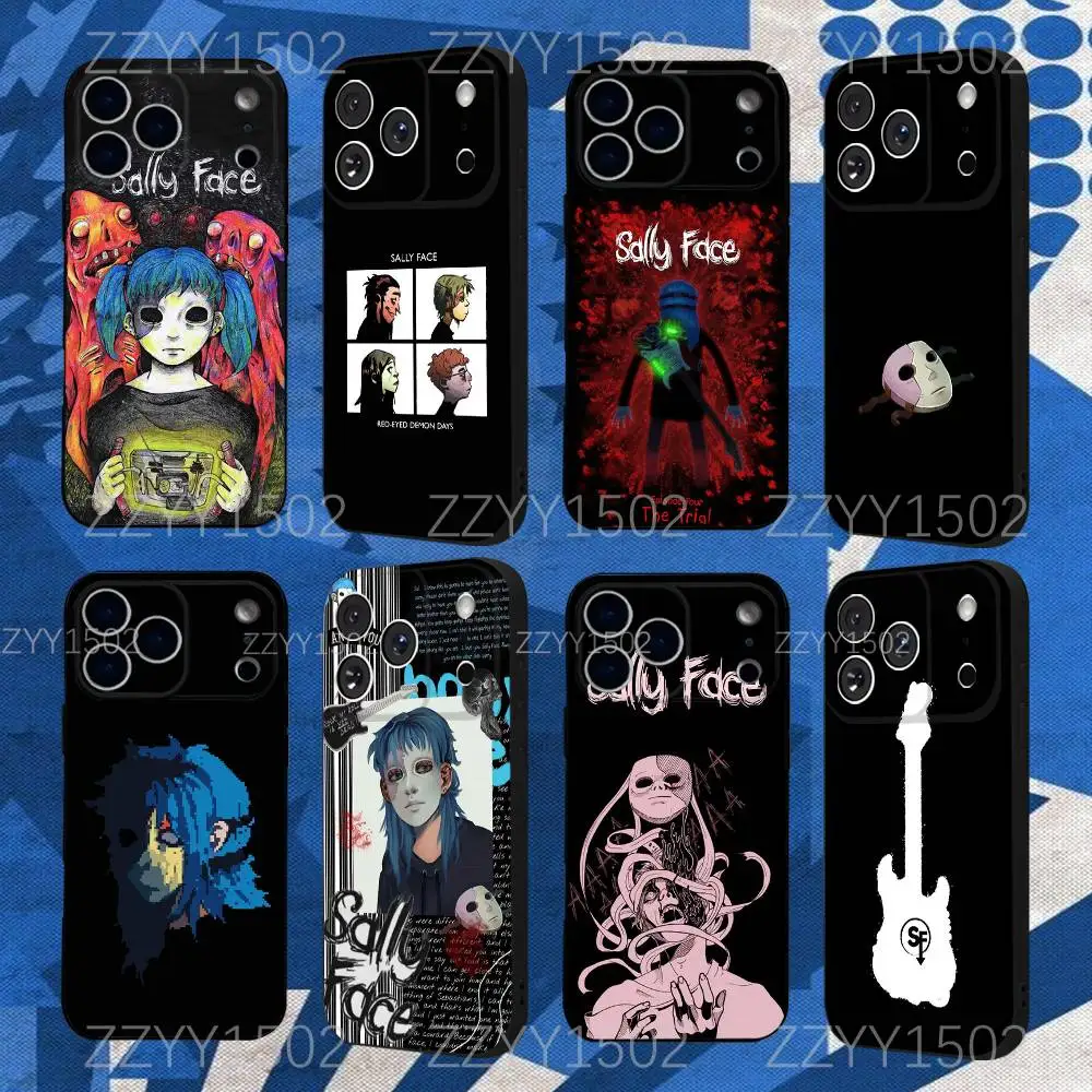 

Game Sally Face Larry Phone Case For iPhone 17,16,15,14,13,12,Pro,Max,Plus,E,SE4,Air,Mini Black Funda Shell