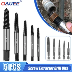 5Pcs Screw Extractor Drill Bit Set Left Hand Bit Set Bolt Remover Reverse Bit Tool for Stripping Screws Broken Bolts Power Tool