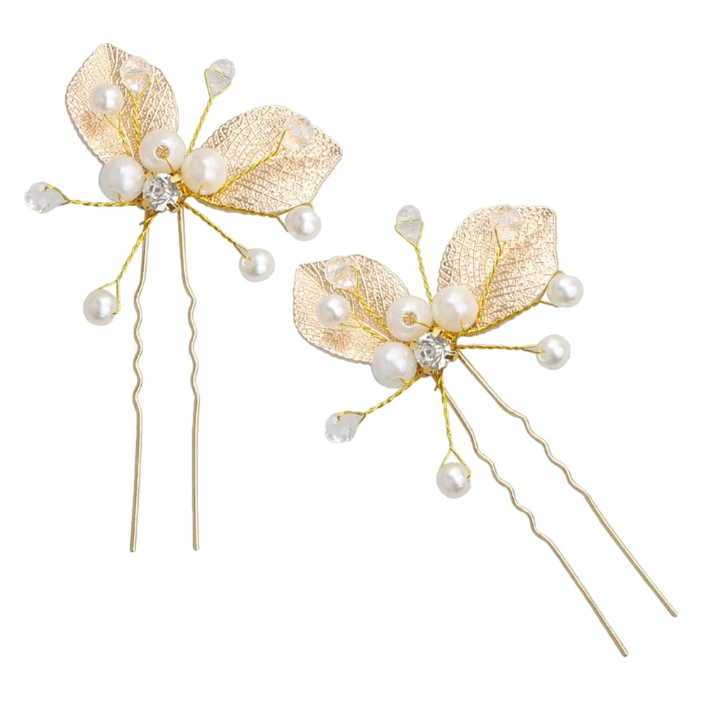 

2 Pcs Headpiece with Pin Children's Headgear Flower Hair Accessories Wedding Dress Bride
