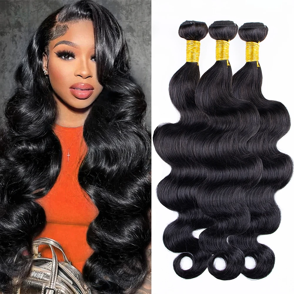 

Body Wave Bundles 100% Human Hair Remy Unprocessed Raw Virgin Water Wave Hair Extensions 1 3 4 Bundles Deal Human Hair Tissage
