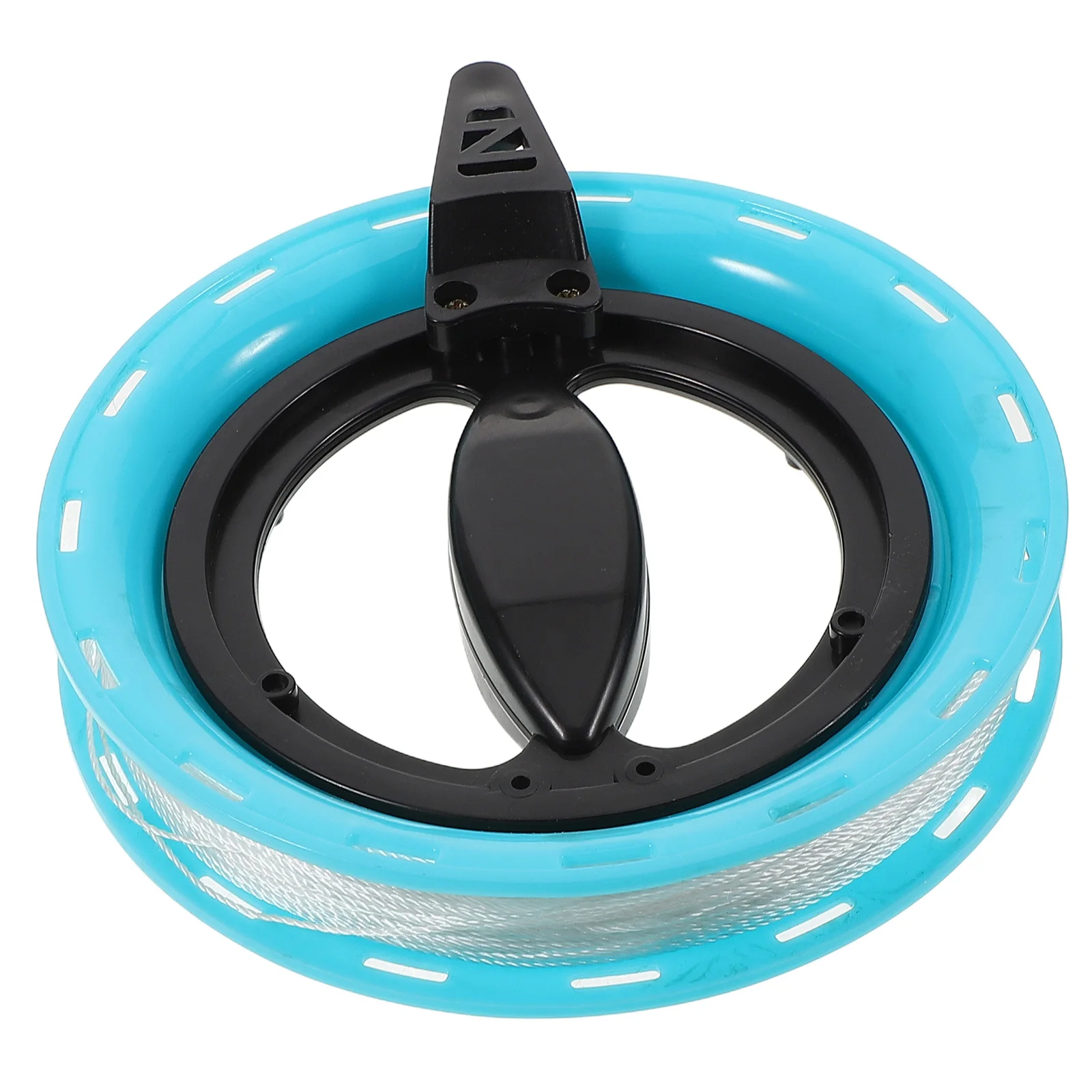 Kite String Spool Handheld Wheel 14cm 100m White Line Smooth Reverse Hollow Design Long String Easy Tension Control Kite Flying