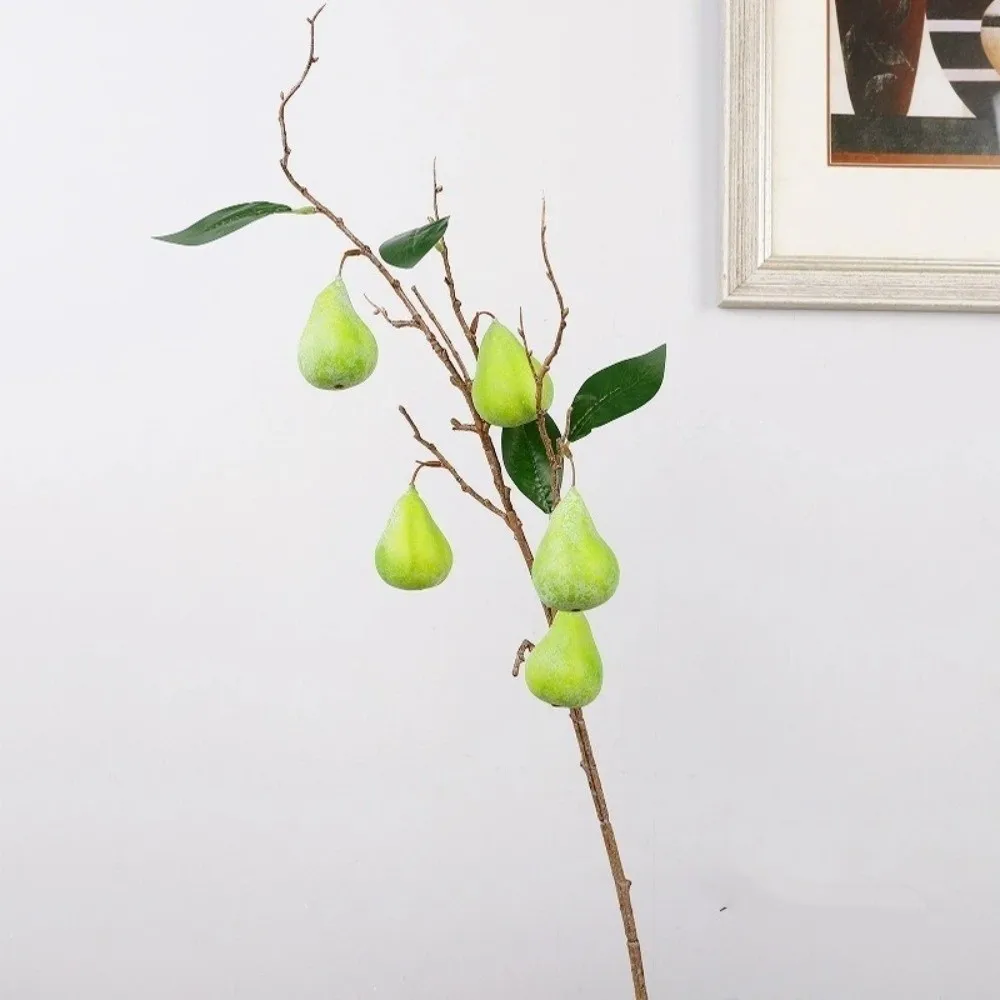

5 Heads Artificial Fig Branch with Leaves Plastic Fig Tree Branch Real Touch Exquisite Simulated Fruits Home Garden Decor