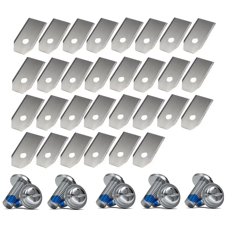 60PCS Lawn Mower Cutting Blades Set Stainless Steel Trimmer Blade Compatible For ECOVACS Cutter Blades Replacement A-A50M