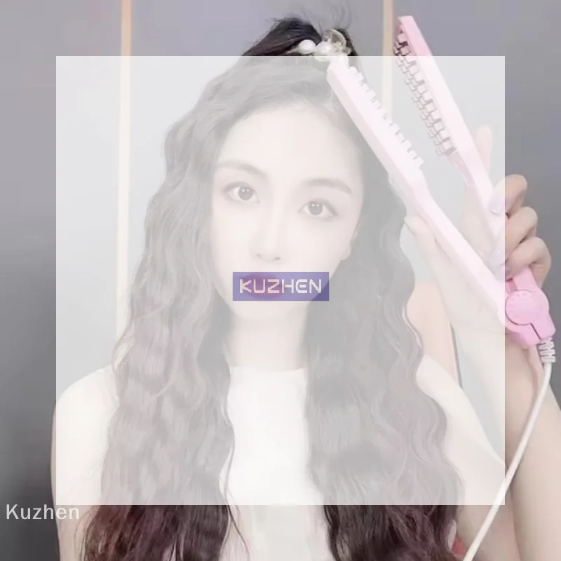 

Fluffy Hair Curler 3D Grid Corn Perm Splint Hair Crimper Volumizer Ceramic Professional 4 Temperatures Styling Tool
