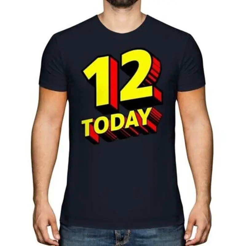 12 Hoy Cómic Superhéroe Diseño Camiseta Hombre Regalo 12th Fiesta Cumpleaños Age