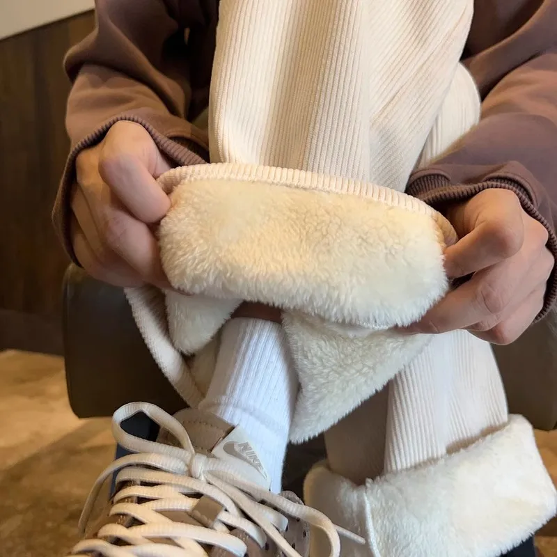 Cold-resistant Minus 40 Degrees Men's Winter Plus Velvet Lamb Velvet Northeast Extra Thick Outer Corduroy Cotton Pants