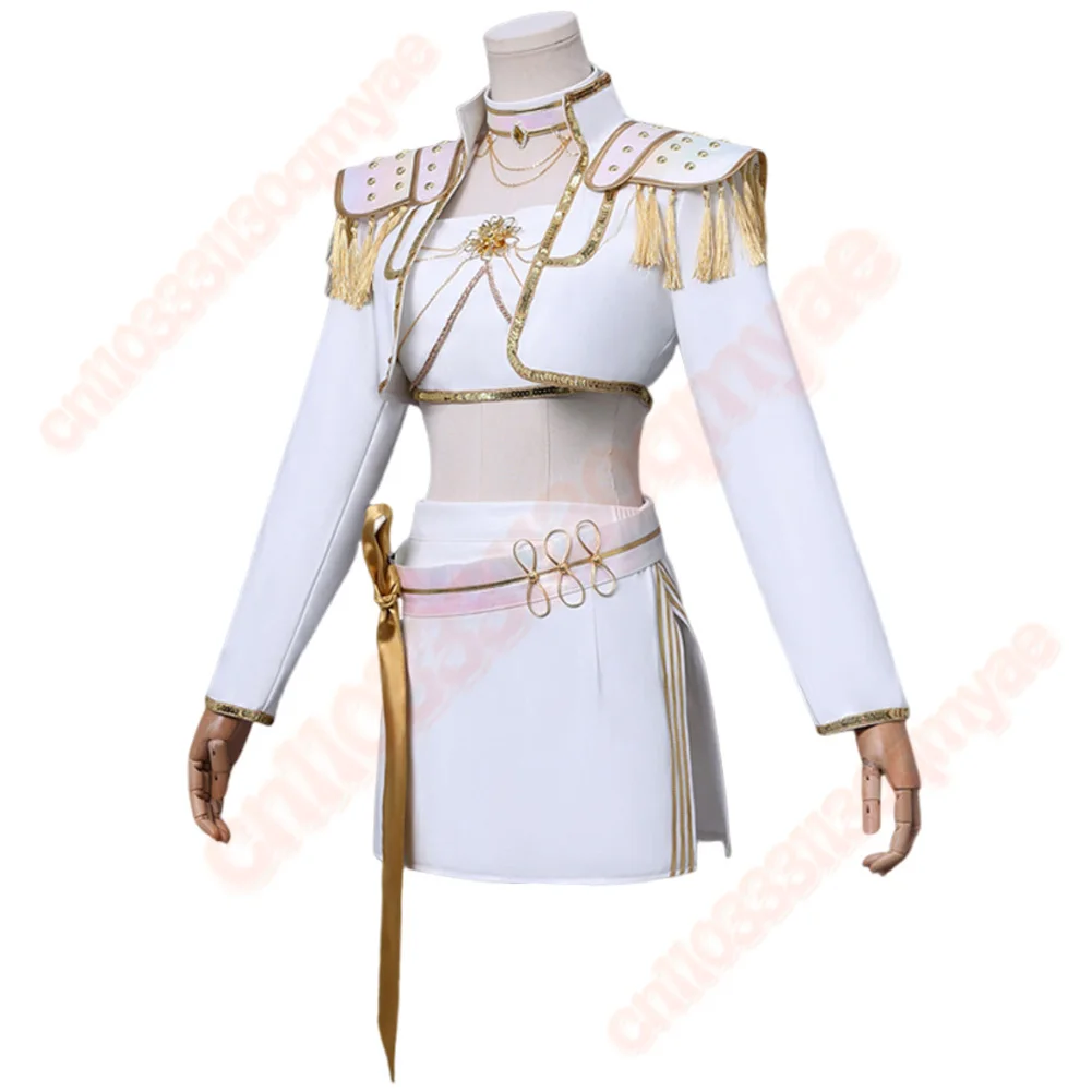 KPop 미라 코스프레 의상 여성용, 판타지 화이트 무대 의상, 성인용 변장, 할로윈 파티 의상