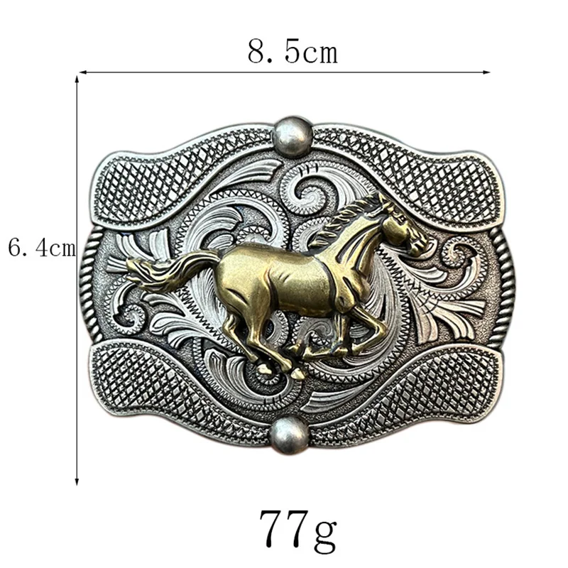 Zinc alloy wild horse belt buckle Western cowboy