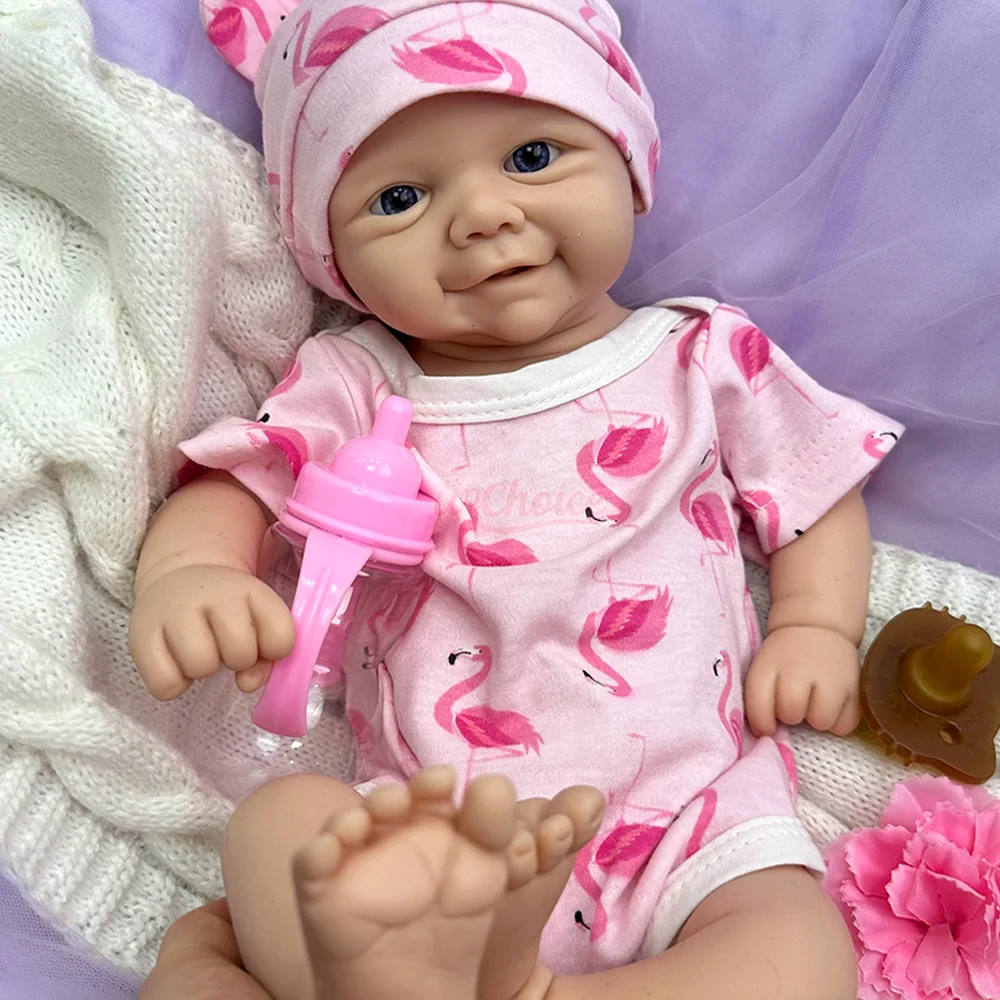 Wysokiej jakości 17-calowa silikonowa lalka reborn z pełnym ciałem, niemalowana, do samodzielnego malowania, noworodek dziewczynka/chłopiec, kolekcja artystyczna, dla rodziców, do pokoju dziecięcego, pielęgnacja niemowląt.