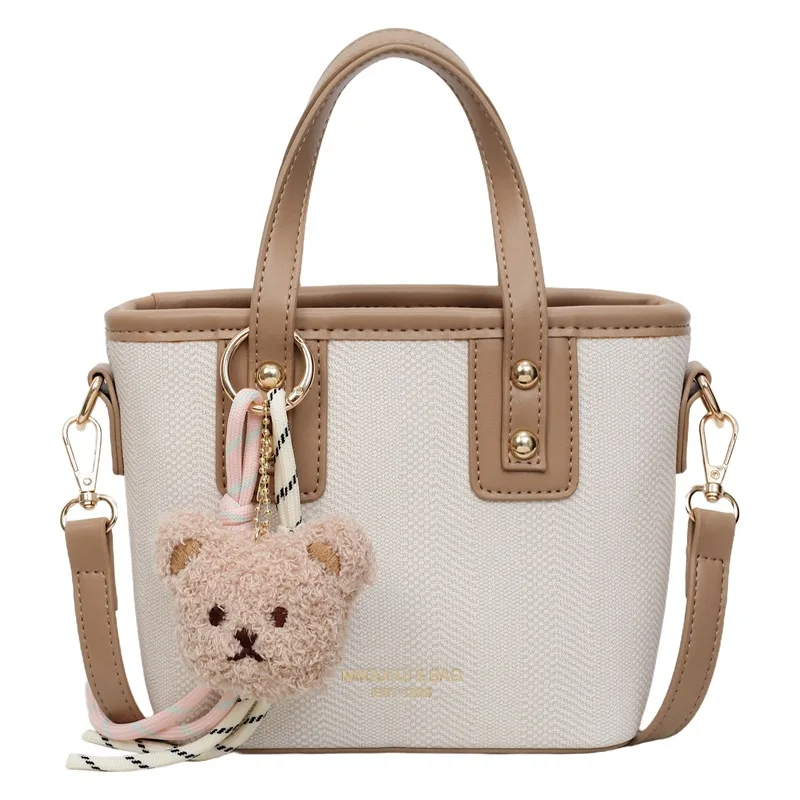 

2025 Color block Bucket Crossbody Bag for Women Minimalist Shoulder Handheld Purse Fashionable Handbag