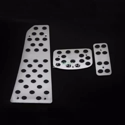 For Mitsubishi Outlander EX 2007-2018 AT/MT Accelerator Brake Footrest Pedal Pads Pedals with logo Aluminum Car Accessories 3pcs