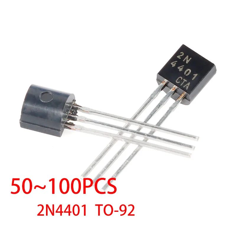 50~100PCS/LOT 2N4401 2N4401BU TO-92 0.6A 40V 625mW NPN transistor Electronic kit