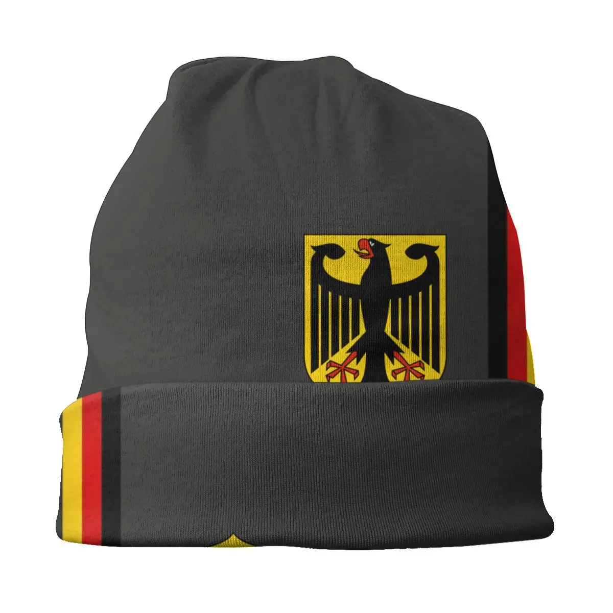 Coat Of Arms Of Germany Skullies Beanies Caps Men Women Unisex Outdoor Winter Warm Knit Hat Adult German Flag Eagle Bonnet Hats