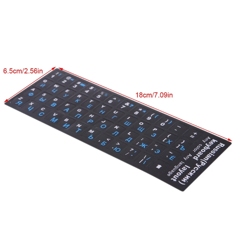 Stiker Keyboard Huruf Rusia PVC Beku untuk Laptop Keypad Keyboard Desktop Komputer Notebook