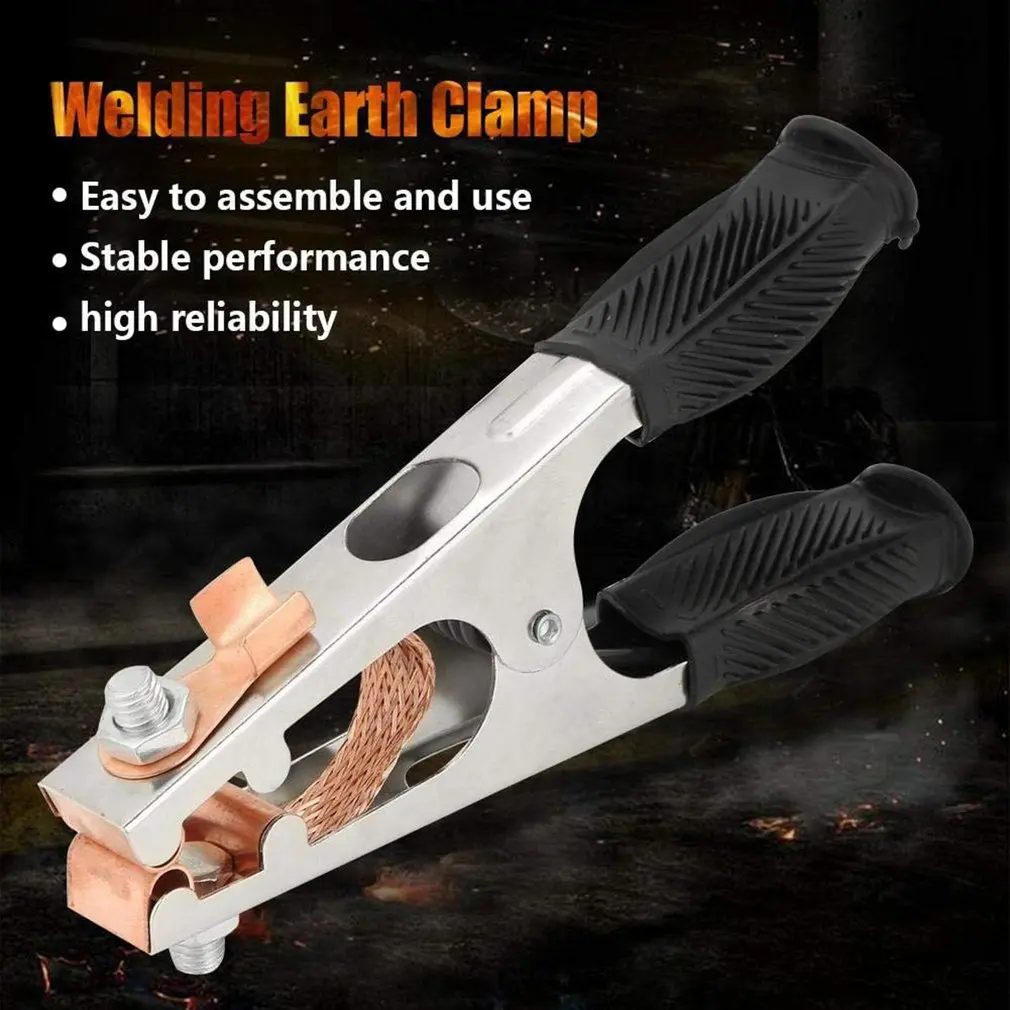 500A Ground Clamp Arc Welding Ground Clamp Electroplated Welding Earth Clamp Ground Clamp For Manual Welder Copper Ground Clip