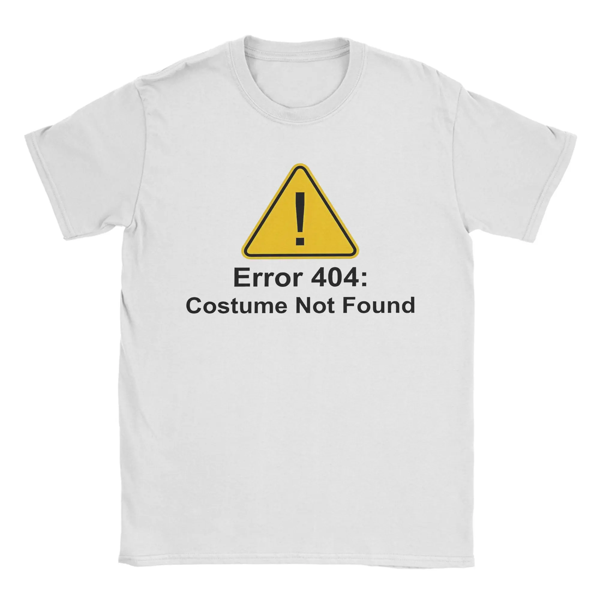 Error 404 Halloween Not Found Programmer T-Shirt for Men Funny 100% Cotton Tees Short Sleeve T Shirt Graphic Printed Tops