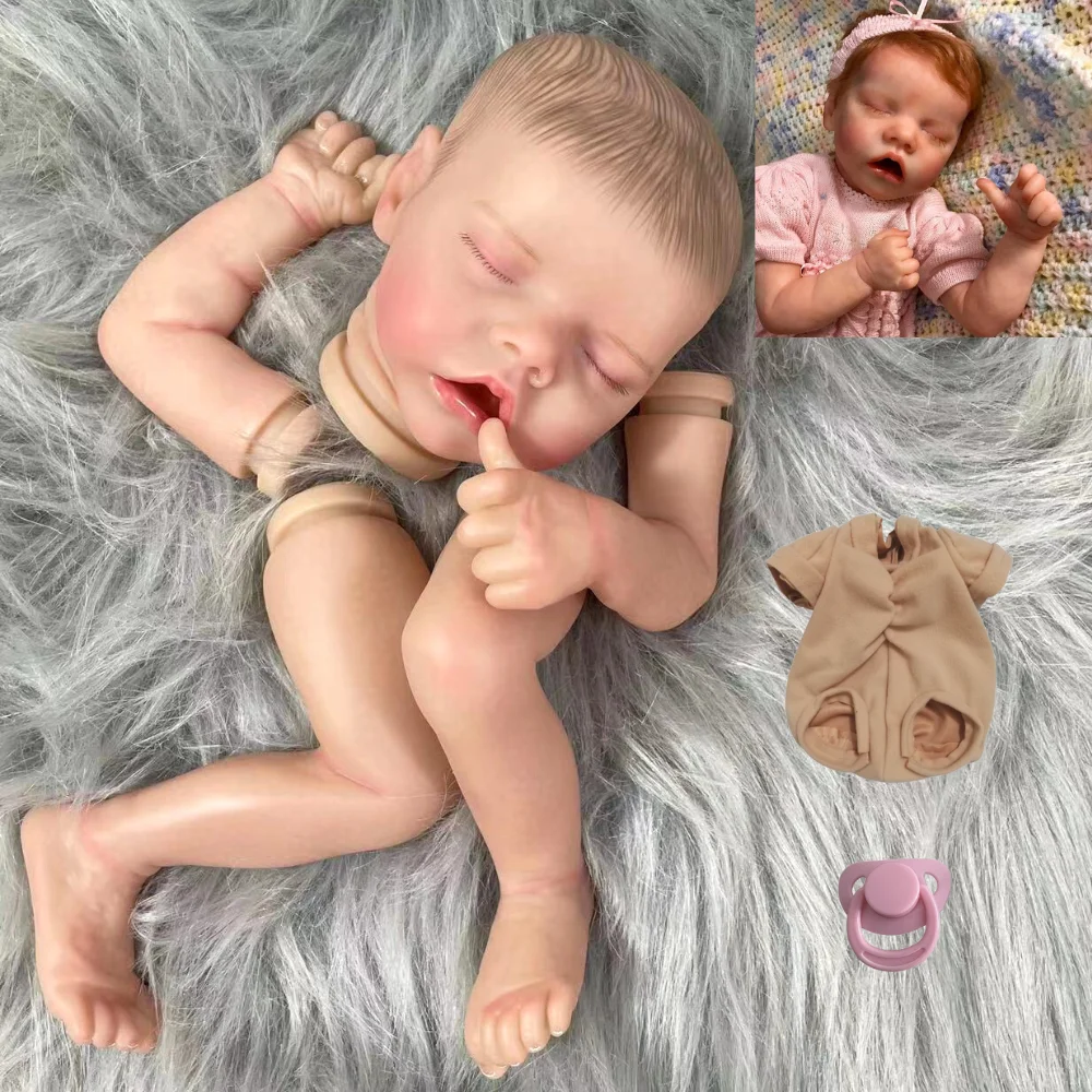 17 Inch Painted Reborn Kit Twin A 3D Skin Veins Reborn Unassembled Reborn Baby Doll Toy For Children Girl Gift