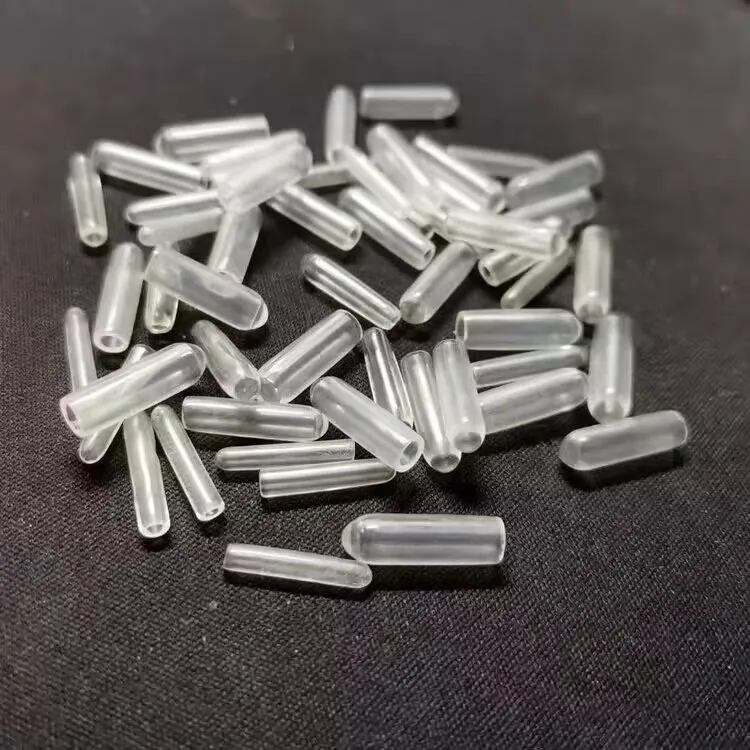 50 pezzi di fasce in metallo trasparente nero estremità tappo di copertura in gomma 3-8mm per la scelta