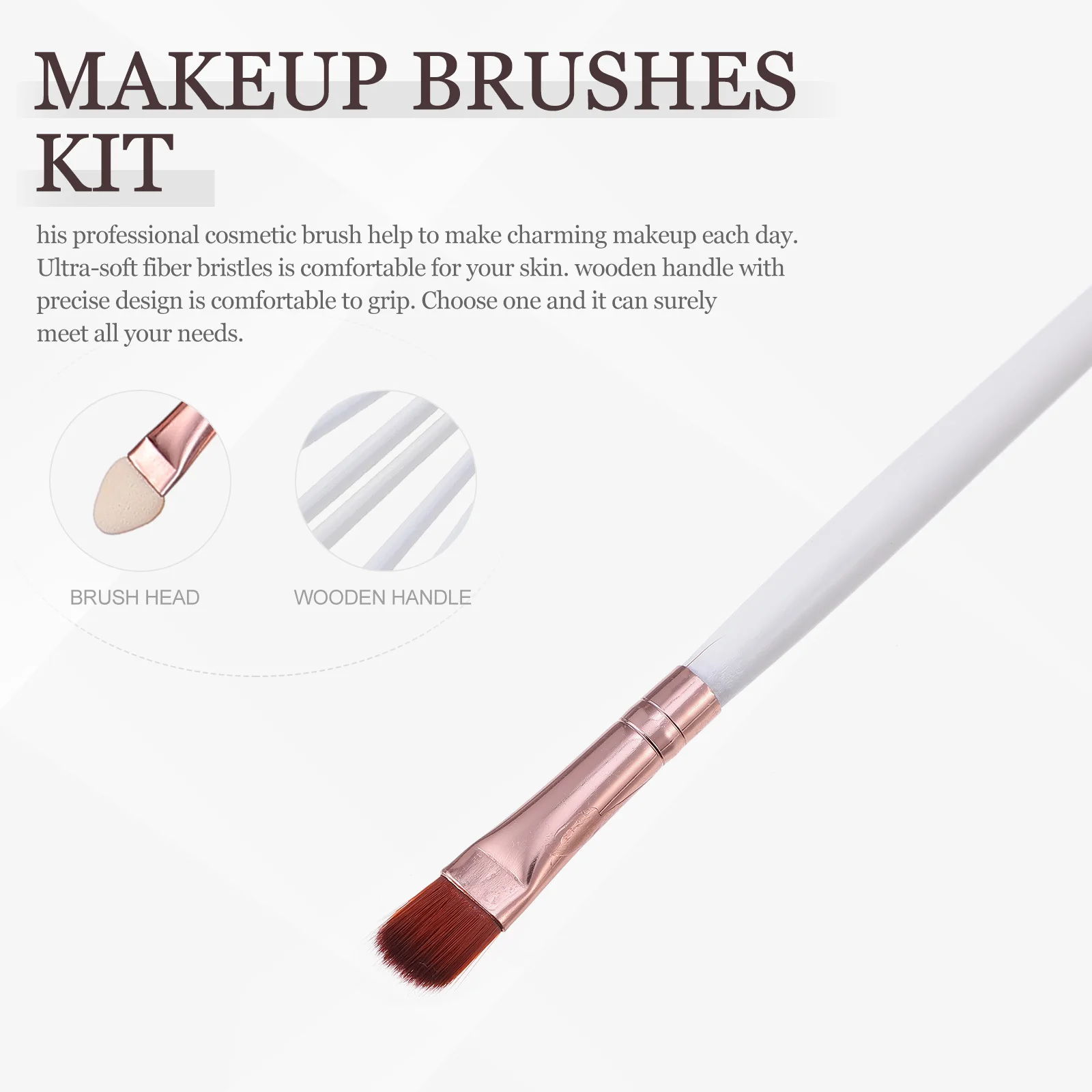 Juego de brochas de 20 piezas, Kit de maquillaje con cerdas suaves y densas para base en polvo facial, colorete, contorno, mezcla y sombreado