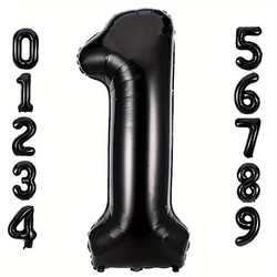 40 Inch Black Big Foil Birthday Balloons Helium Number Balloon 0-9 Happy Birthday Wedding Party Decorations Shower Large Figures