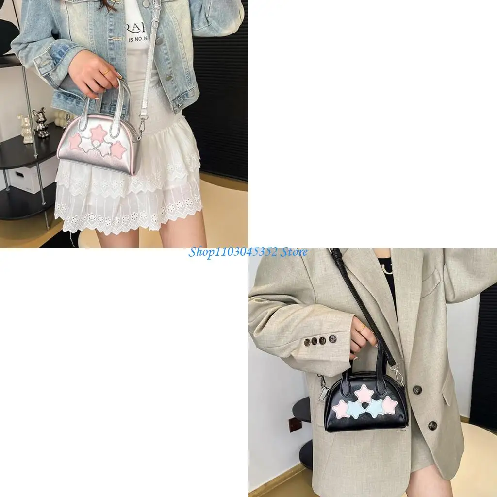 

Women Bag Five-Pointed Star Crossbody Bag Shopping Bag PU Leather Shoulder Bag