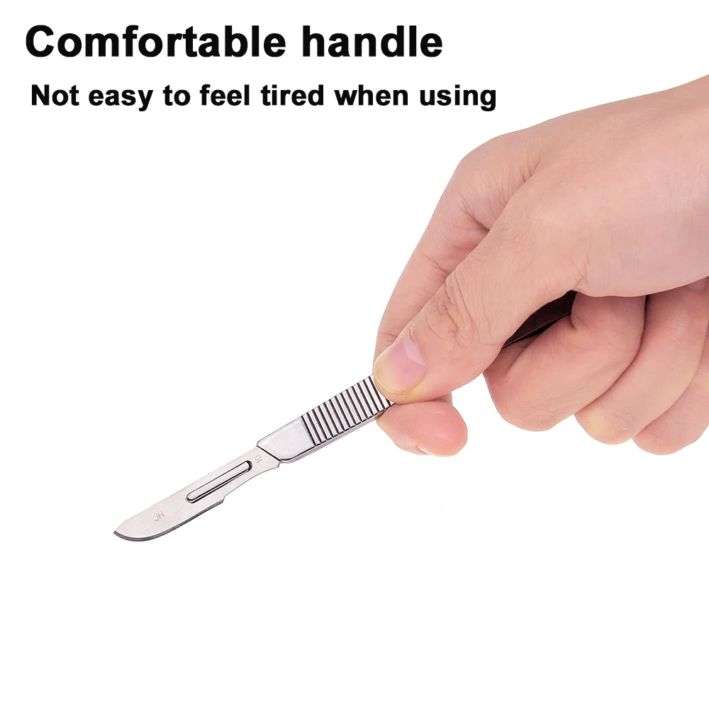 ชุดมีดผ่าตัดด้ามจับใบมีดเหล็กกล้าคาร์บอนชุดเครื่องมือซ่อมแซมมีดผ่าตัดสัตว์เครื่องมือตัดแบบ DIY มีดแกะสลัก PCB