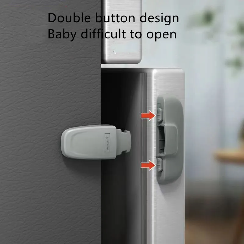 Home refrigerator door lock Children\'s cabinet lock Infant and child safety fixed lock anti-opening refrigerator door lock