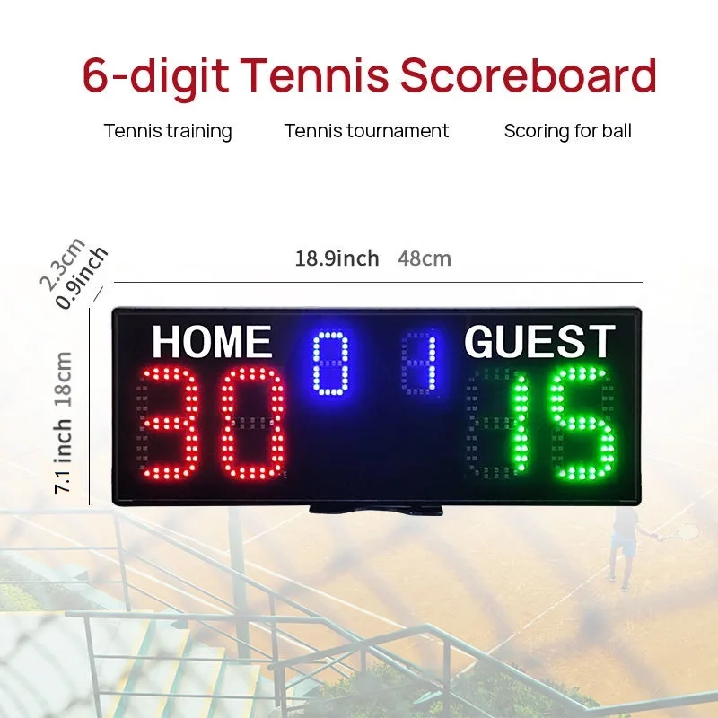 Multi-ball Game Electronic Score Board High School Ball Sports Training Digital LED Tennis Scoreboard With Wrist Watch Control