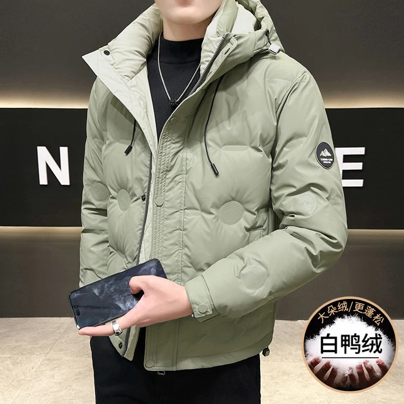 Hohe Qualität männer Mit Kapuze Ente Unten Jacken Winter Lose Warme Puffer Mantel Jugend Streetwear Plus Größe M-5XL Gepolsterte Parka Kleidung
