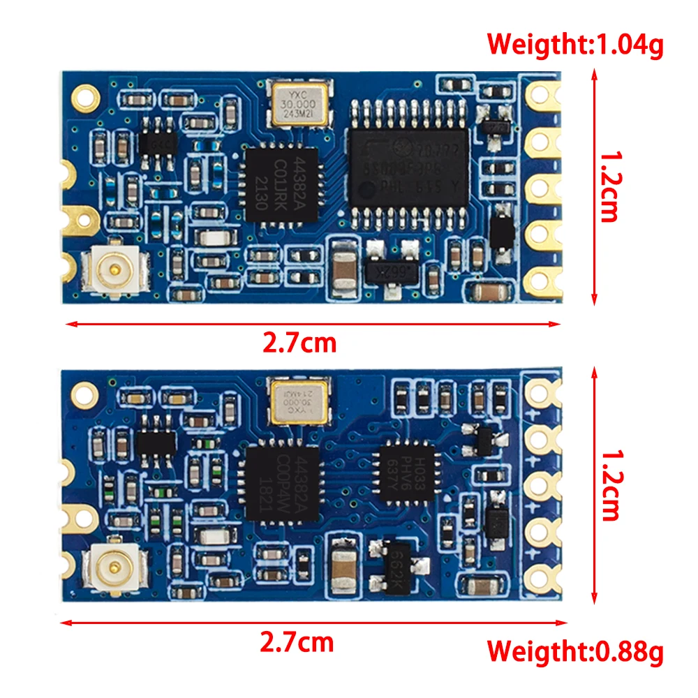 HC-12 Microcontrolador sem fio com antena, serial de longo alcance, Bluetooth, 1000M, 433, 1pc