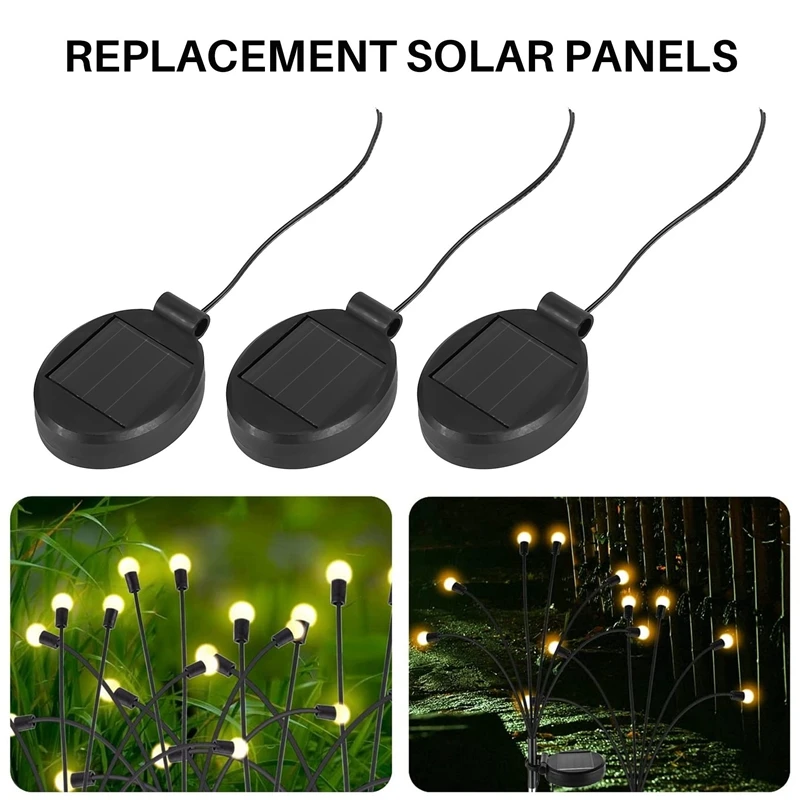 4 Packs Solar LED Light Replacement Top Part Panel ,Solar Panel Lantern Lid Light Bulb Accessories Battery Box