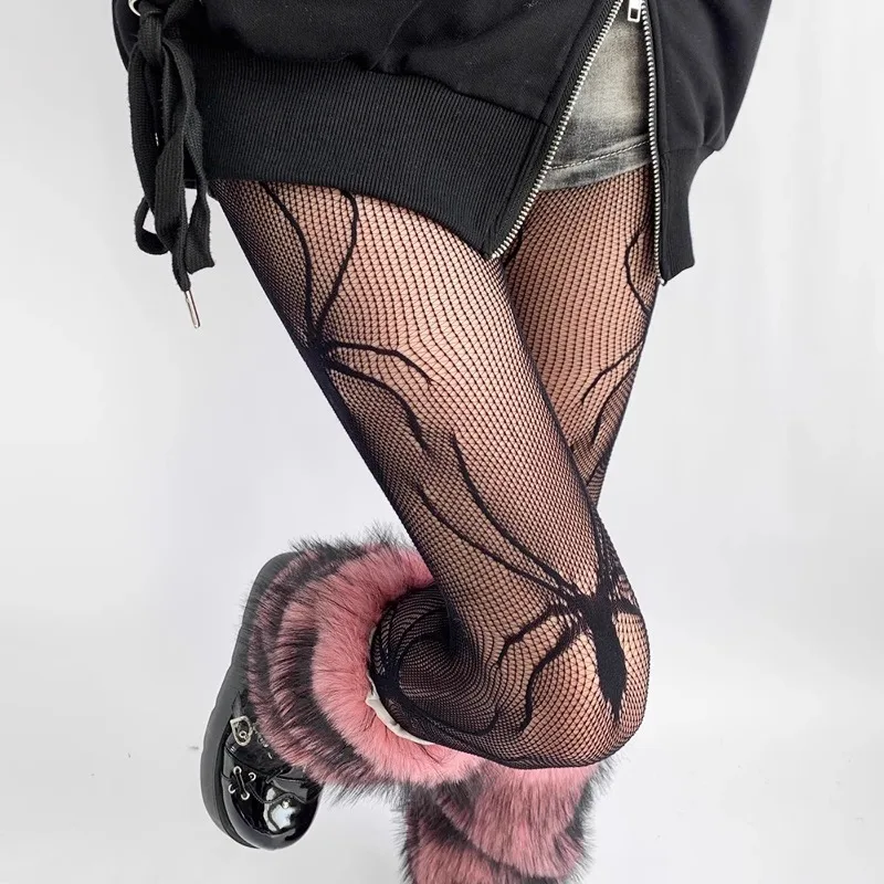 1/3 Paar ultradünne, atmungsaktive, sexy Spitze, graue Fischernetzstrumpfhose, Spinnenmuster, reines Verlangen, feines Netz, Gothic-Stil, Basissocken