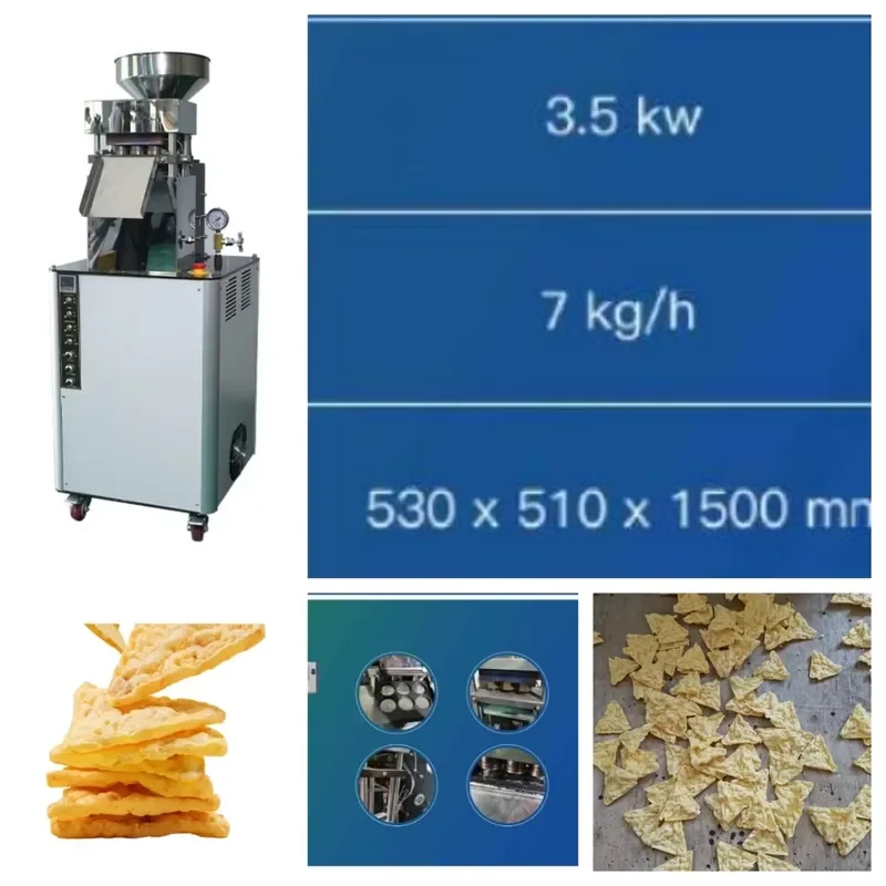 for Shandong factory automatic corn triangle flake puffing machine Korean snack food making small machine