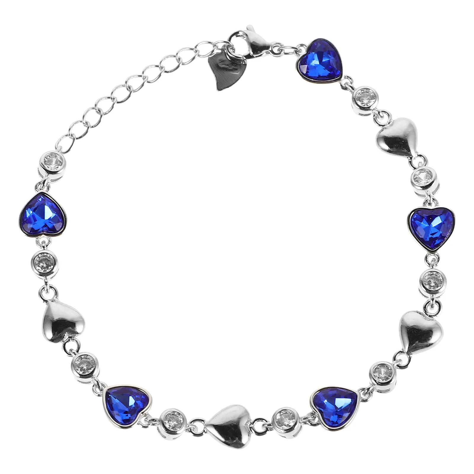 

Bracelet Charms for Bracelets Women Sterling Silver Heart Flower Necklaces Couples Sky-blue