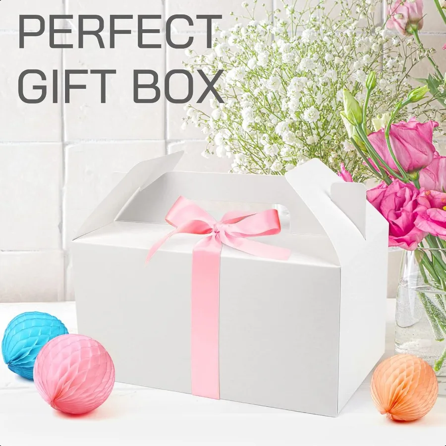 กล่องเกเบิล 9.5 x 5 x 5 นิ้ว แพ็ค 25 กล่อง สีขาว