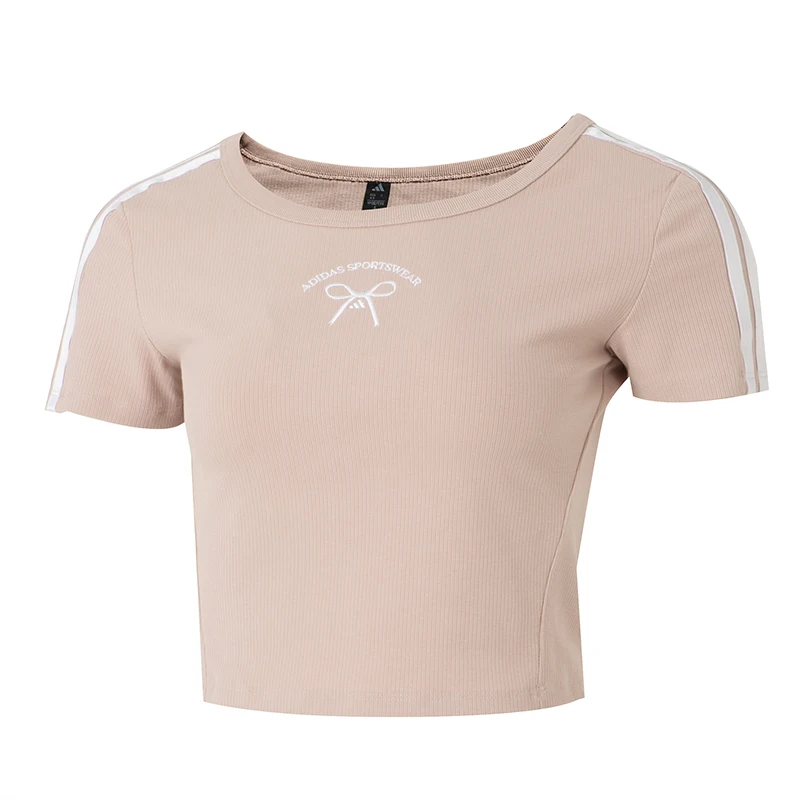 

Adidas Women's Sports T-Shirt Women's Fitness Running Training Breathable Soft Casual Short-Sleeved Women's Top Jz3183