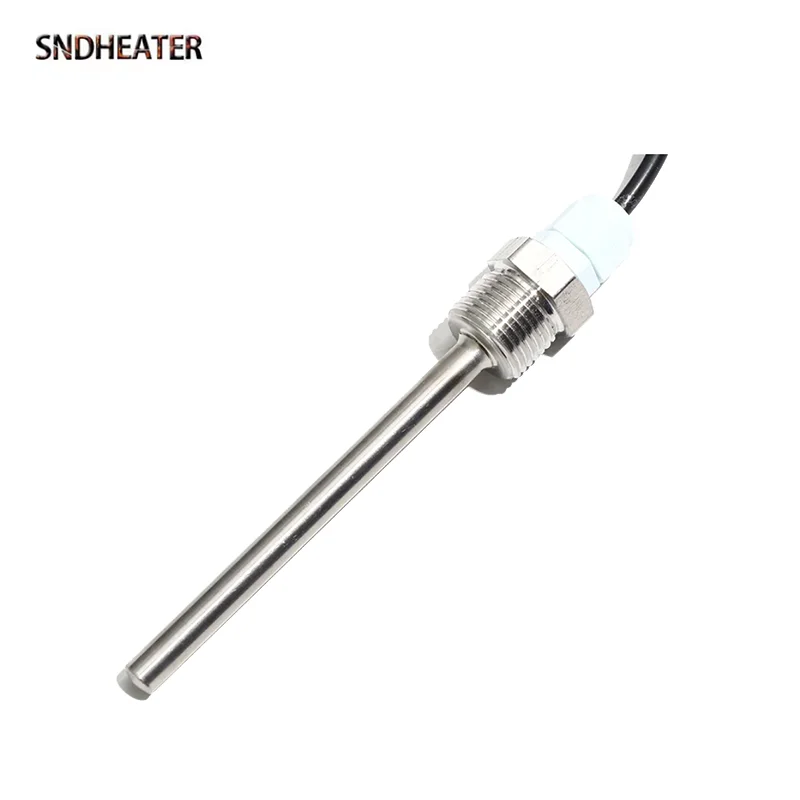 SNDHEATER NTC Temperature Sensor Thermocouple 10K G1/2" 20MM Thread 1M Wire Water Temperature Measuring Probe 30/50/100/150MM
